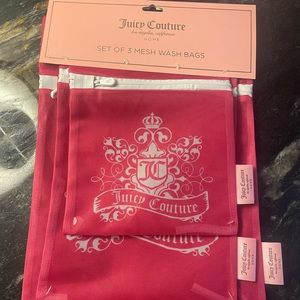 Juicy Couture Set of 3 -Mesh Wash Bags